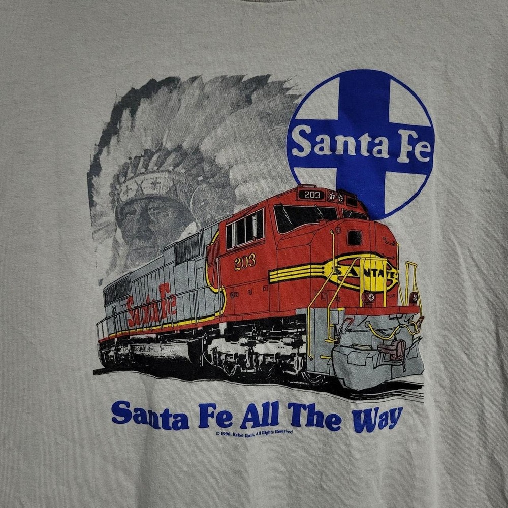 Santa Fe SD75 Locomotive T-Shirt Adult XL